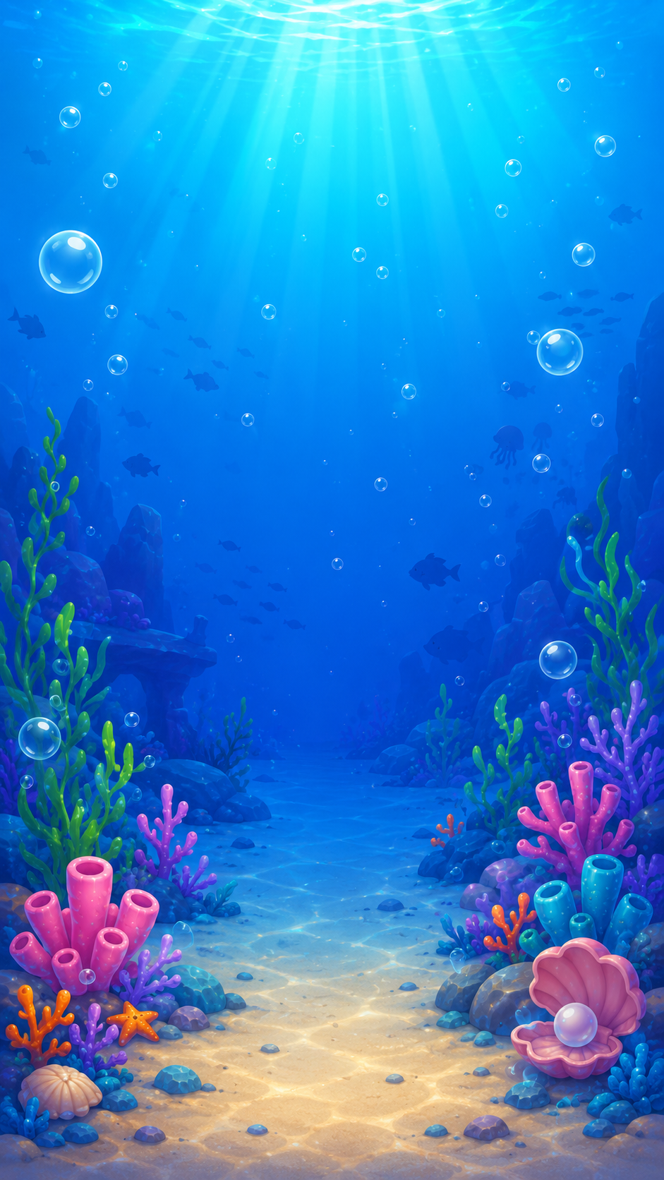 Стартовый экран Bubble Reef